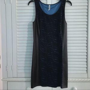Kensie Black- Blue Lace Sleeveless Pleather/ M